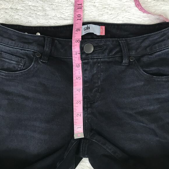 CAbi #3387 Slim Boyfriend Distressed Black Jeans 4 / 27 Capsule Wardrobe Staple - Picture 9 of 10